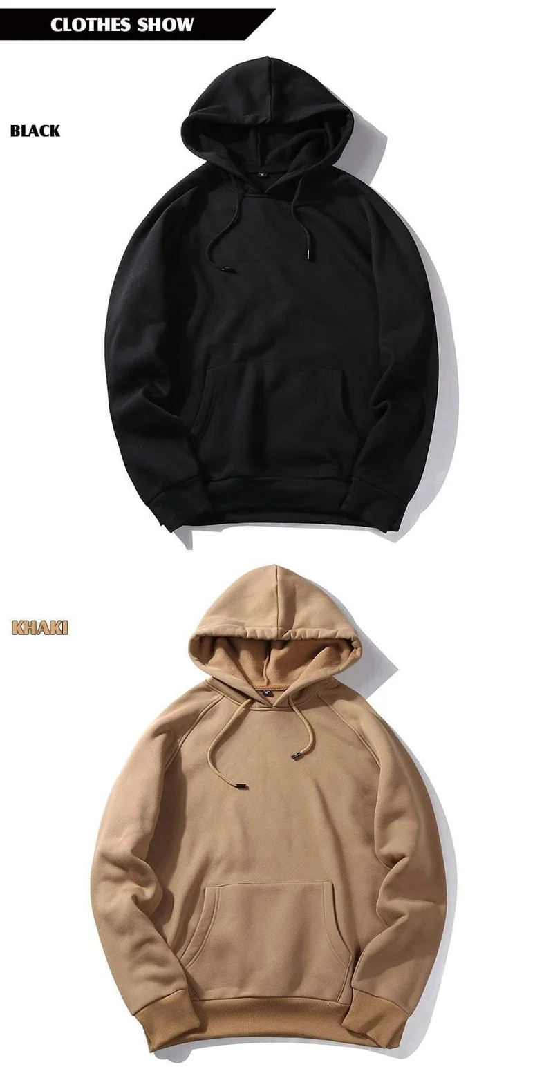 USA GRÖSSE Mode Farbe Hoodies Männer dicke Kleidung Winter Sweatshirts Männer Hip Hop Streetwear