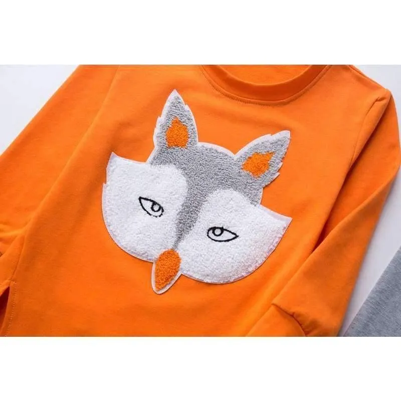 Teenager Mädchen Kleidung Sets Herbst Winter Mädchen Kleidung Set Fuchs T-Shirt + Hosen 2pcs Kinder Mädchen Sport Anzug Kinder Kleidung