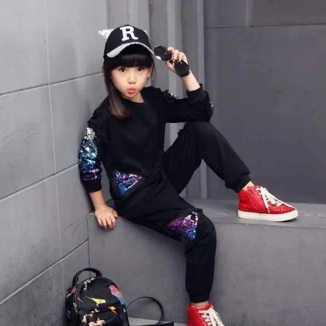 Kinder Mädchen Kleidung Set Herbst Teenager Mädchen Sport Anzug Schule Kinder Kleidung Trainingsanzug Mädchen Kleidung Set zweiteilig 4 ~ 12T