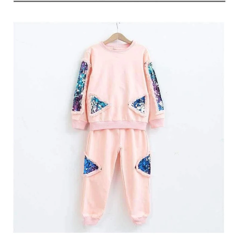 Kinder Mädchen Kleidung Set Herbst Teenager Mädchen Sport Anzug Schule Kinder Kleidung Trainingsanzug Mädchen Kleidung Set zweiteilig 4 ~ 12T