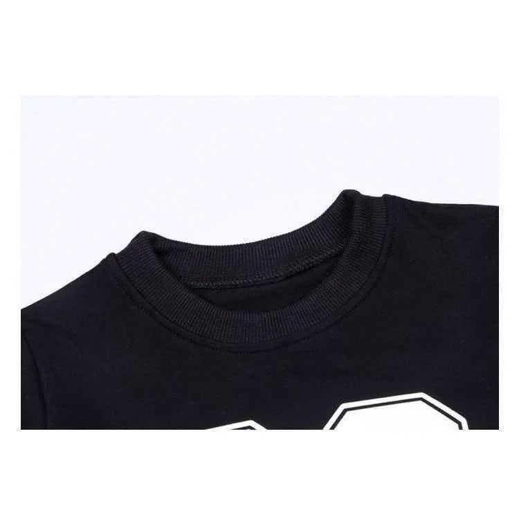 Teenager-Mädchen Kleidung Sets Frühling Kinder Mädchen Kleidung Sport Anzug Set Langarm Top & Pants 2 Stück Trainingsanzug Weiß Schwarz