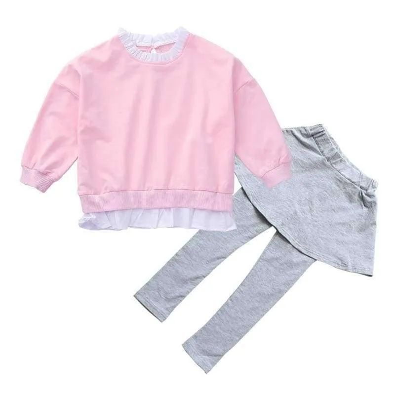Kinder Mädchen Kleidung Set Herbst Teenager Mädchen Sport Anzug Cartoon Smiley Gesichter Chool Kinder Trainingsanzug 4 ~ 12T Mädchen Kleidung