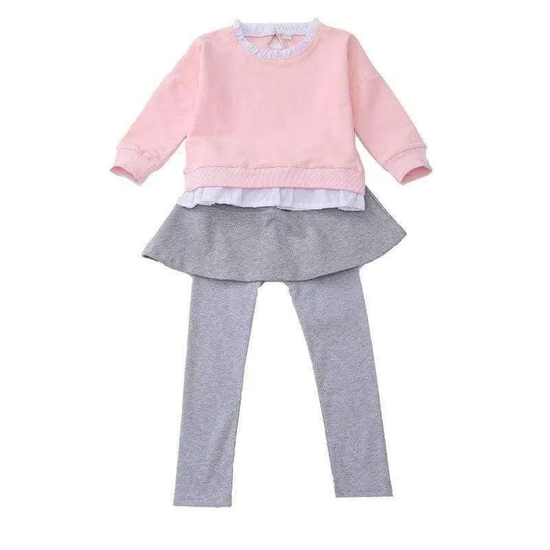 Kinder Mädchen Kleidung Set Herbst Teenager Mädchen Sport Anzug Cartoon Smiley Gesichter Chool Kinder Trainingsanzug 4 ~ 12T Mädchen Kleidung