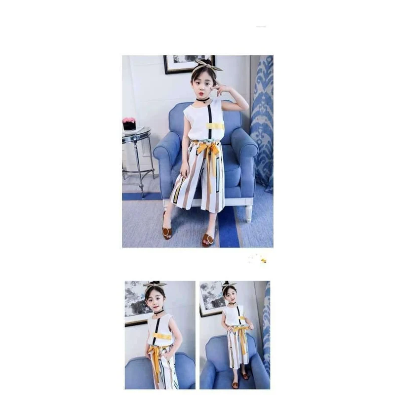 Sommer Kinder Mode Mädchen Kleidung Sets 2 Stück Chiffon Shirts + Hosen Anzüge Für Teenager Mädchen Kleidung Sets Ensemble Fille 12