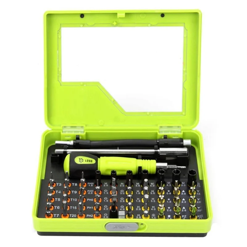 53-in-1 Multi-Bit-Präzisions-Torx-Schraubendreher, Pinzette, Handy-Reparaturwerkzeug