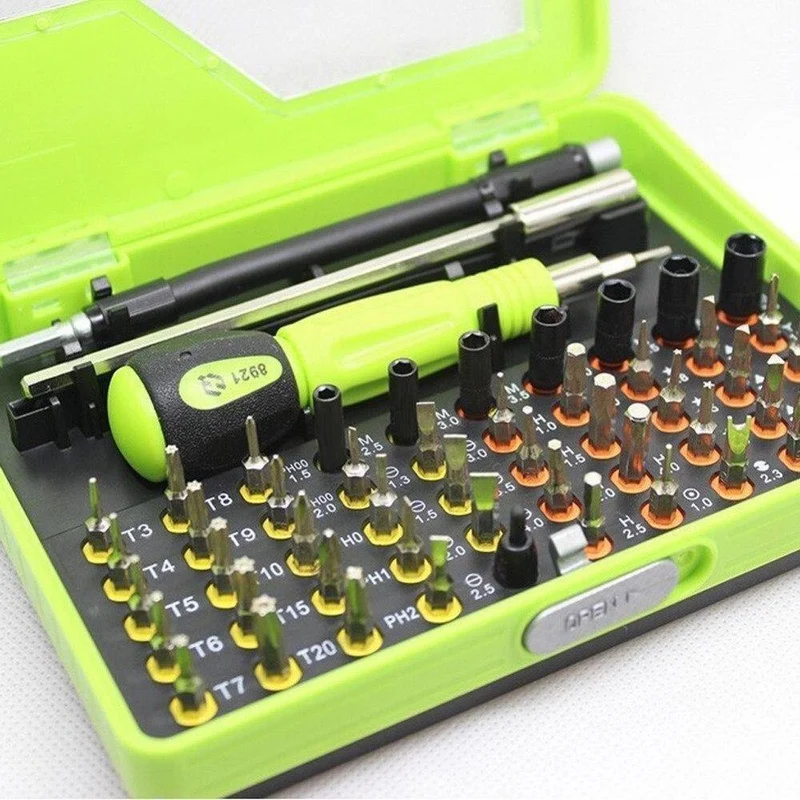 53-in-1 Multi-Bit-Präzisions-Torx-Schraubendreher, Pinzette, Handy-Reparaturwerkzeug