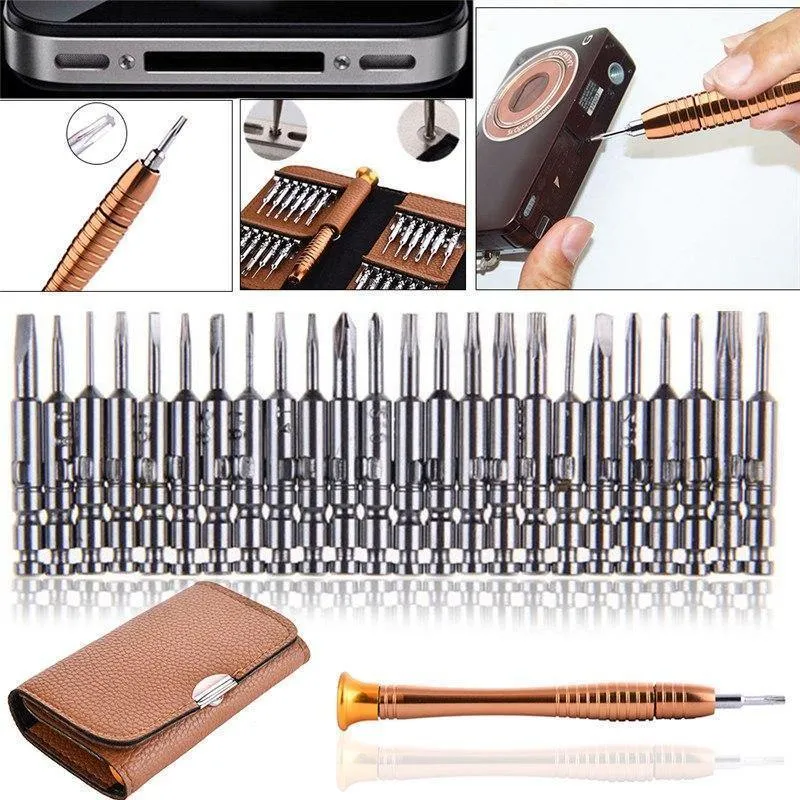 Schraubendreher-Set, 25-in-1, elektronischer Torx-Schraubendreher, Öffnungs-Reparatur-Werkzeug-Set für iPhone, Kamera, Uhr, Tablet-PC