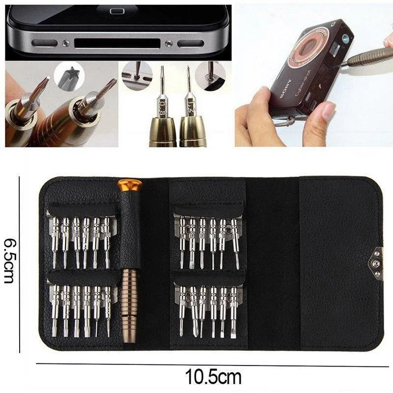 Schraubendreher-Set, 25-in-1, elektronischer Torx-Schraubendreher, Öffnungs-Reparatur-Werkzeug-Set für iPhone, Kamera, Uhr, Tablet-PC
