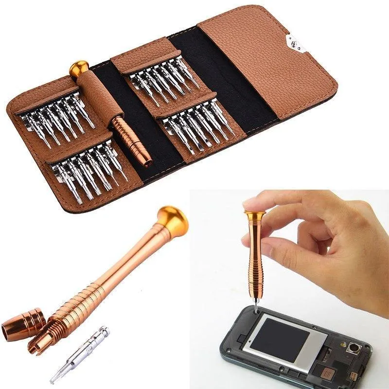 Schraubendreher-Set, 25-in-1, elektronischer Torx-Schraubendreher, Öffnungs-Reparatur-Werkzeug-Set für iPhone, Kamera, Uhr, Tablet-PC