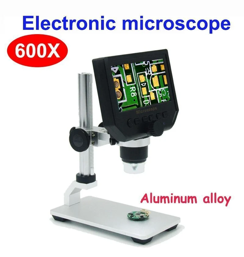 600X Digitalmikroskop Elektronisches Videomikroskop 4.3 Zoll HD LCD Lötmikroskop Telefonreparatur