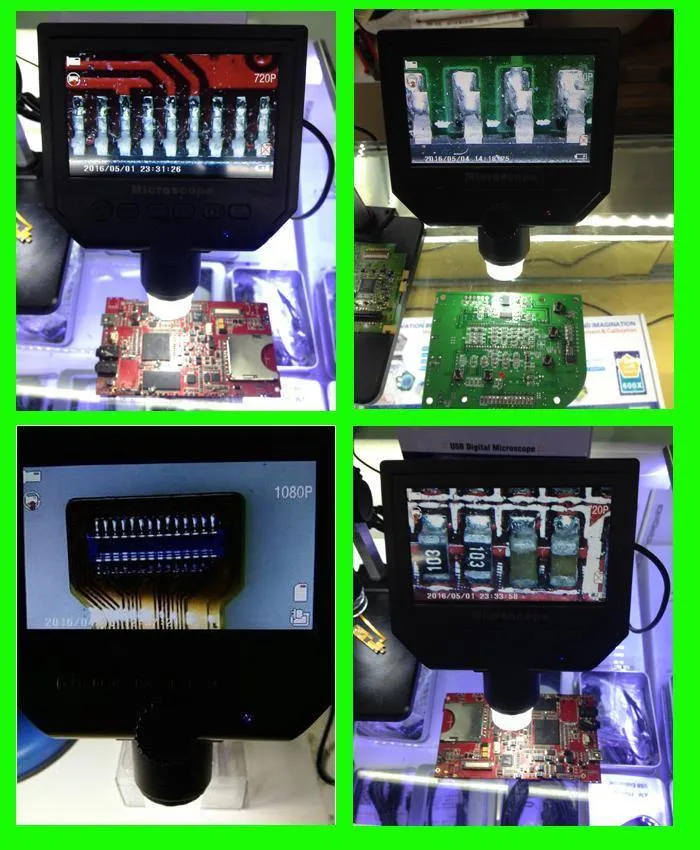 600X Digitalmikroskop Elektronisches Videomikroskop 4.3 Zoll HD LCD Lötmikroskop Telefonreparatur