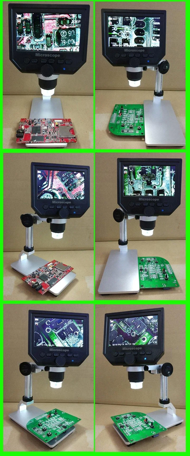600X Digitalmikroskop Elektronisches Videomikroskop 4.3 Zoll HD LCD Lötmikroskop Telefonreparatur
