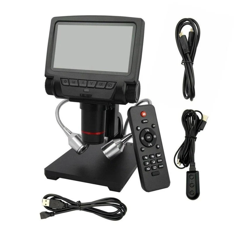 5-Zoll-Bildschirm Digitalmikroskop Metallständer HDMI-Mikroskop für Handy-Reparatur-Lötwerkzeuge