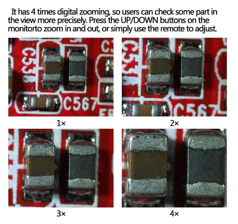 12MP 1080P Digitale Industrie-Videomikroskopkamera 560X Zoom HDMI USB-Mikroskop für die Reparatur von Telefon-Leiterplattenlötungen