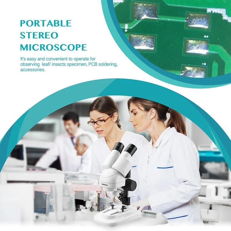 20X Stereomikroskop Binokular geneigte Okulare Top LED PCB Löttelefon Reparatur
