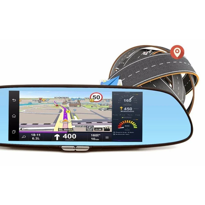 7 zoll 3G Auto Kamera DVR GPS Bluetooth Dual Objektiv Rückspiegel Video Recorder Full HD 1080P Automobil DVR Spiegel Dash cam