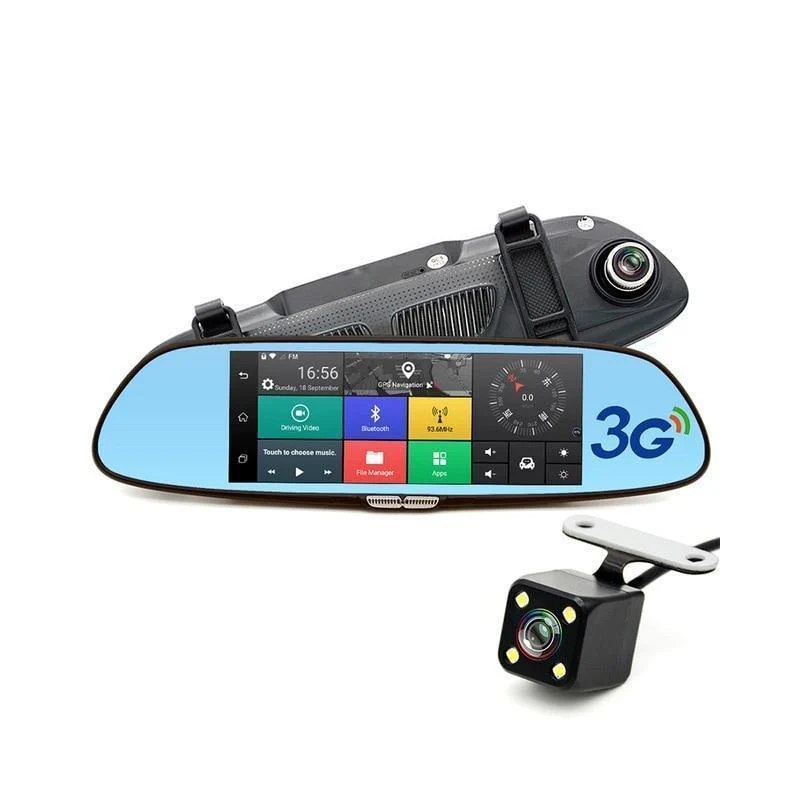 7 zoll 3G Auto Kamera DVR GPS Bluetooth Dual Objektiv Rückspiegel Video Recorder Full HD 1080P Automobil DVR Spiegel Dash cam