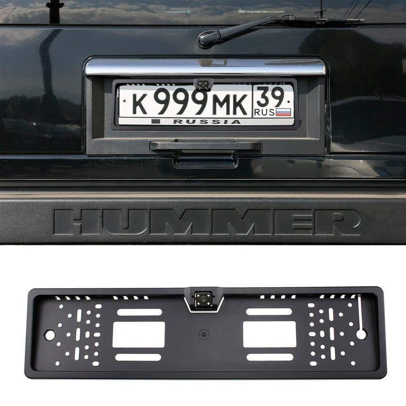 Auto-Rückfahrkamera, wasserdicht, EU-Nummernschildrahmen, Parktronic Reverse, 4 LED-Nachtsicht-Rückfahrkamera