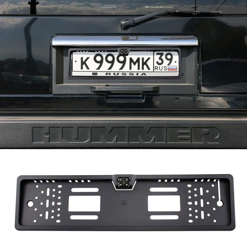Auto-Rückfahrkamera, wasserdicht, EU-Nummernschildrahmen, Parktronic Reverse, 4 LED-Nachtsicht-Rückfahrkamera