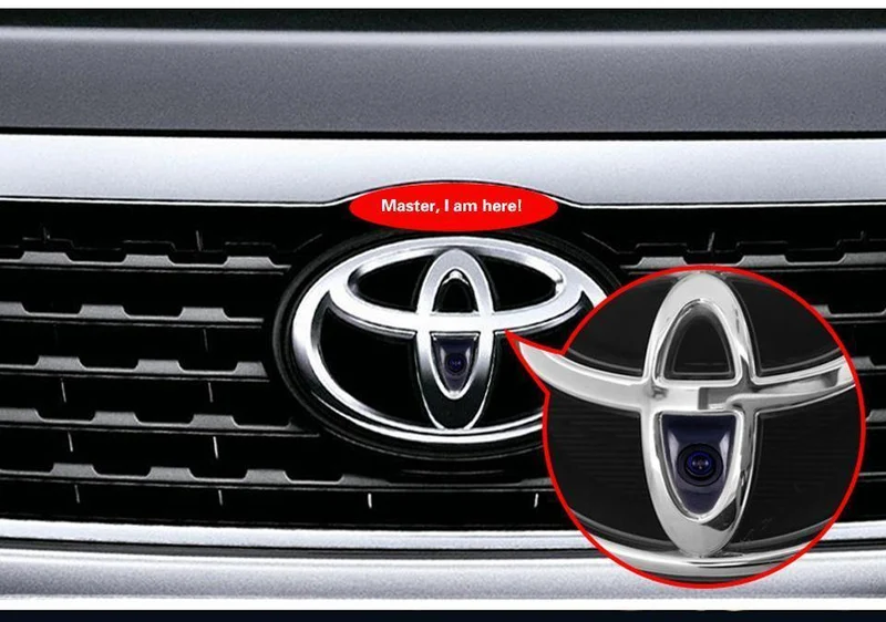 Auto-Frontansicht-Schild, CCD-Rückfahrkamera für Toyota Prado Highlander Land Camry, installiert im Auto-Logo
