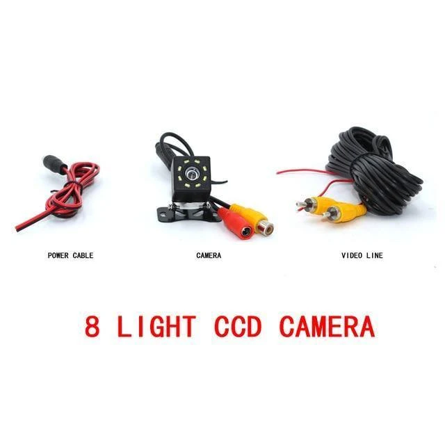 Auto-Rückfahrkamera 8 LED Nachtsicht Weitwinkel HD-Farbbild Wasserdichte Universal-Rückfahrkamera