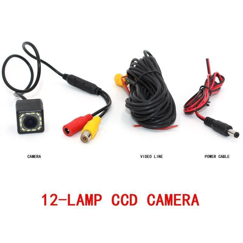 Auto-Rückfahrkamera 8 LED Nachtsicht Weitwinkel HD-Farbbild Wasserdichte Universal-Rückfahrkamera