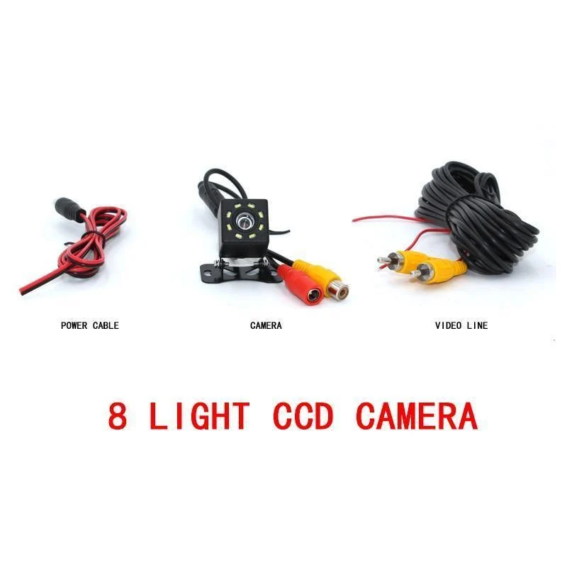 Auto-Rückfahrkamera 8 LED Nachtsicht Weitwinkel HD-Farbbild Wasserdichte Universal-Rückfahrkamera