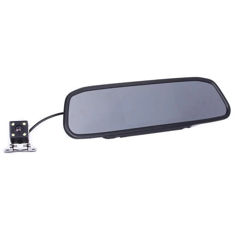 4.3-Zoll-Auto-Rückspiegel-Monitor, automatisches Parksystem + LED-Nachtsicht-Rückfahrkamera, CCD-Auto-Rückfahrkamera