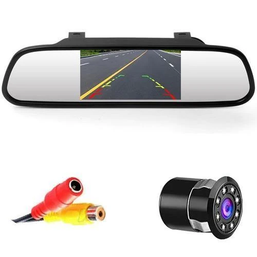 4.3-Zoll-Auto-Rückspiegel-Monitor, automatisches Parksystem + LED-Nachtsicht-Rückfahrkamera, CCD-Auto-Rückfahrkamera