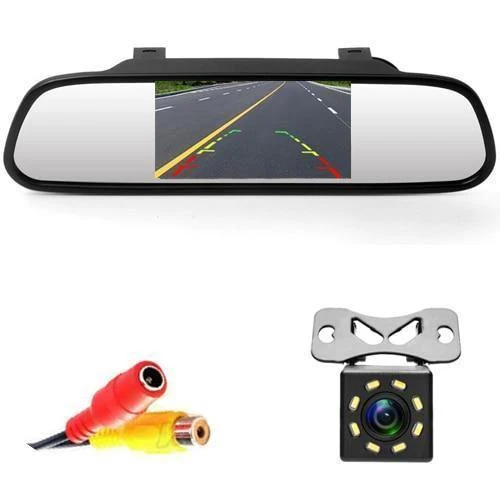 4.3-Zoll-Auto-Rückspiegel-Monitor, automatisches Parksystem + LED-Nachtsicht-Rückfahrkamera, CCD-Auto-Rückfahrkamera