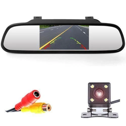 4.3-Zoll-Auto-Rückspiegel-Monitor, automatisches Parksystem + LED-Nachtsicht-Rückfahrkamera, CCD-Auto-Rückfahrkamera
