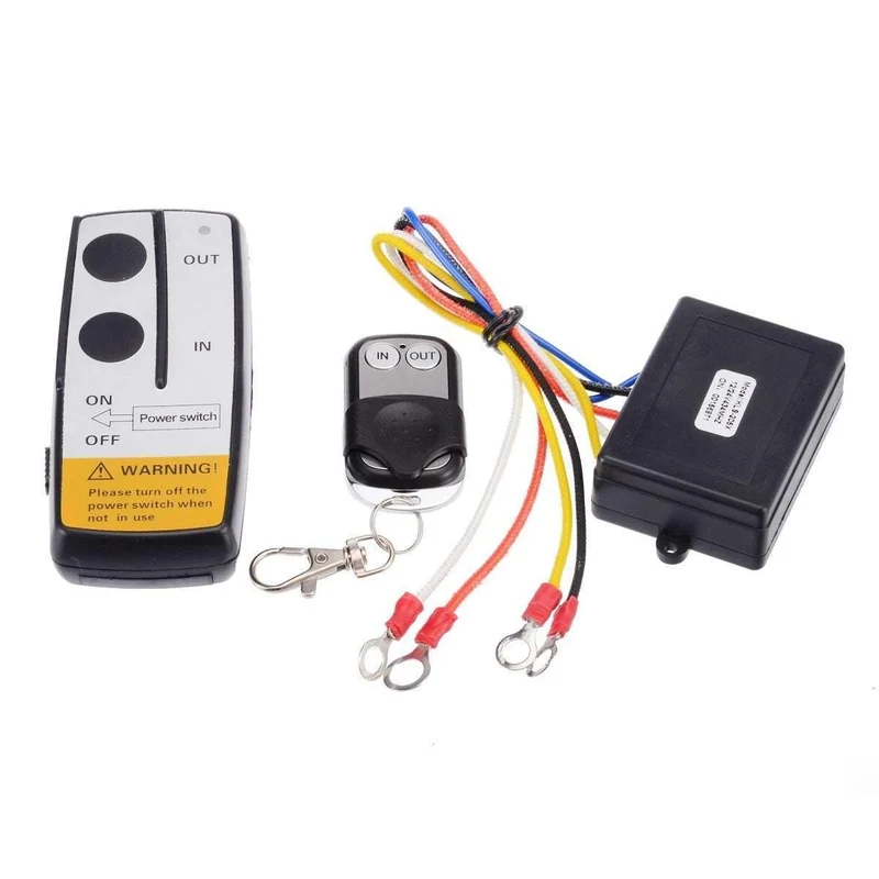 12V Funkfernbedienung 2 Remote Kit für Truck Jeep ATV Winde + Schlüsselanhänger Schlüsselbund Fernbedienung Auto Elektronik
