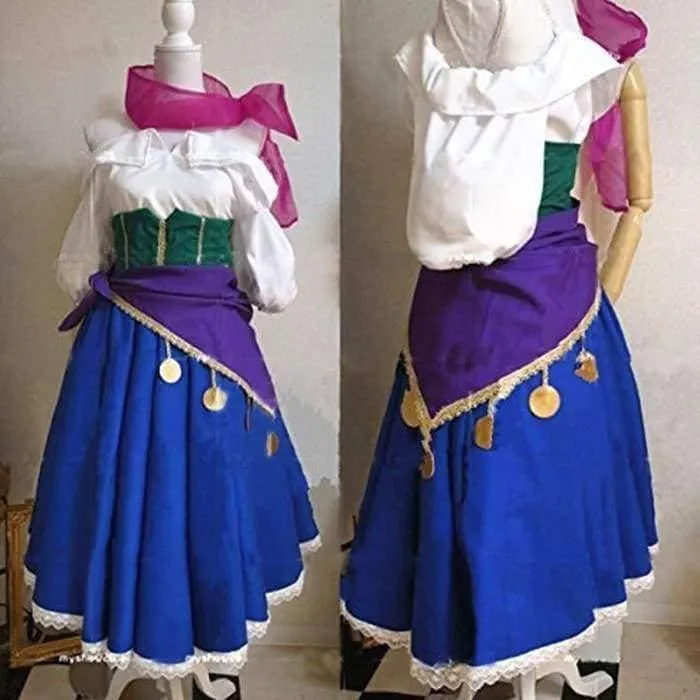 Glöckner von Notre Dame Esmeralda Kleid Cosplay Erwachsene Halloween-Kostüme