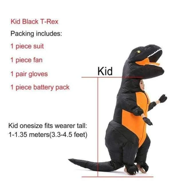 Aufblasbare T-Rex Kostüme Dinosaurier Kostüm Erwachsene Kind Männer Frauen Blowup Halloween Jurassic Welt T Rex Cosplay Outfits