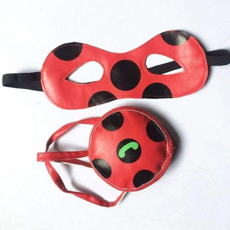 Marienkäfer Kinder Kostüme Mädchen Frauen Kinder Mädchen Miraculous Ladybug Girl Halloween Kostüm mit Brille und Taschen