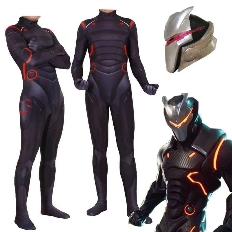Erwachsene Kinder Spiel Cosplay Kostüm Omega Oblivion Link Zentai Bodysuit Anzug Overalls Led Maske Halloween