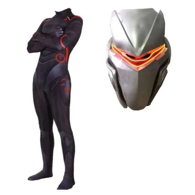 Erwachsene Kinder Spiel Cosplay Kostüm Omega Oblivion Link Zentai Bodysuit Anzug Overalls Led Maske Halloween