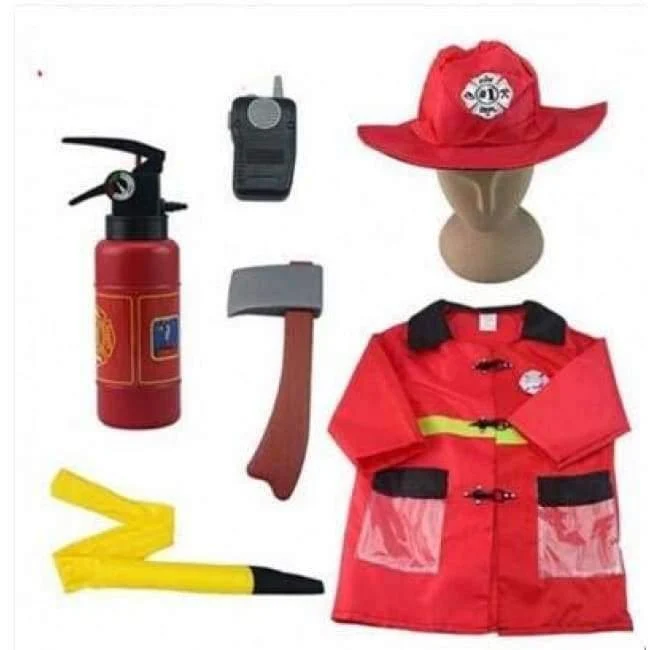 Feuerwehrmann Sam Kinder-Halloween-Cosplay-Kostüm für Kostüm, Mädchen, Jungen, Halloween-Party, Cosplay