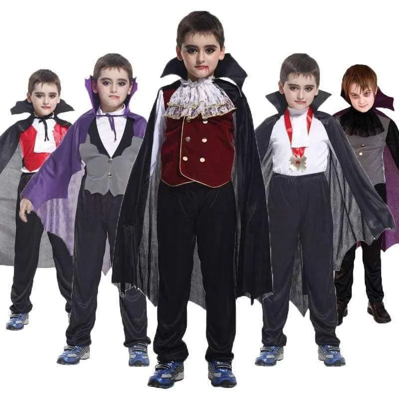 Karneval Party Halloween Kinder Kinder Graf Dracula Gothic Vampir Kostüm Fantasie Prinz Vampir Cosplay für Jungen Jungen