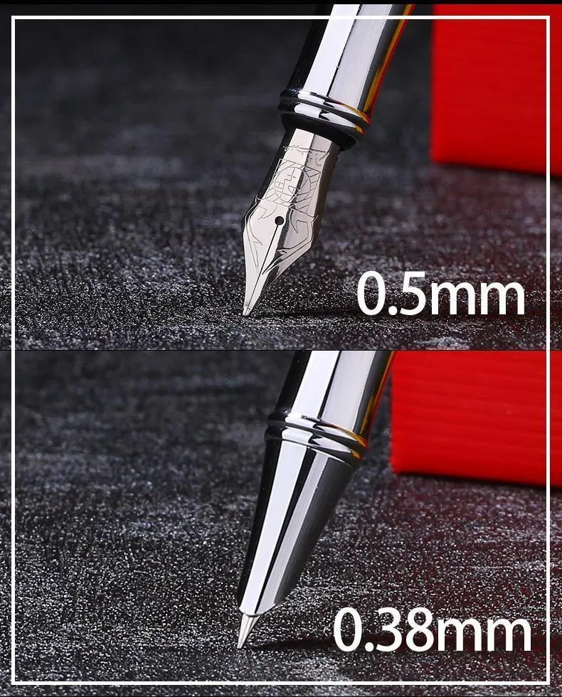 Picasso 607 Füllfederhalter mit 0.38 mm/0.5 mm Feder, für Schul- und Bürobedarf, glatte Schreibqualität, Luxus-Tintenstifte in einer Box