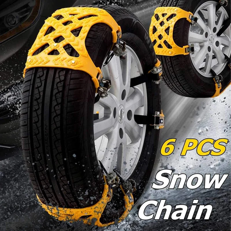 1 / 3 / 6pcs TPU Anti-Rutsch Schneeketten Universal Car Suit Reifen Winter Verkehrssicherheit Anti-Rutsch Gürtel Reifen Schnee Schlammigen Boden Kette