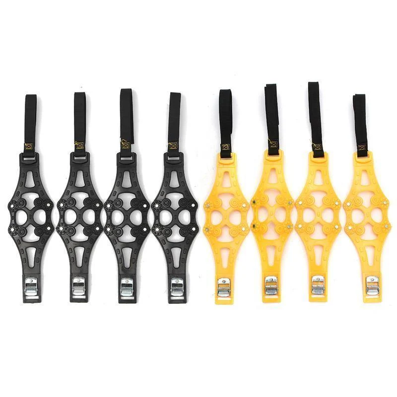 4pcs / set Auto-Gummireifen-Winter-Straßen-Sicherheits-Gummireifen-Schnee-justierbare rutschfeste Sicherheits-Doppelt-Schnellgleiter-Rad TPU-Ketten