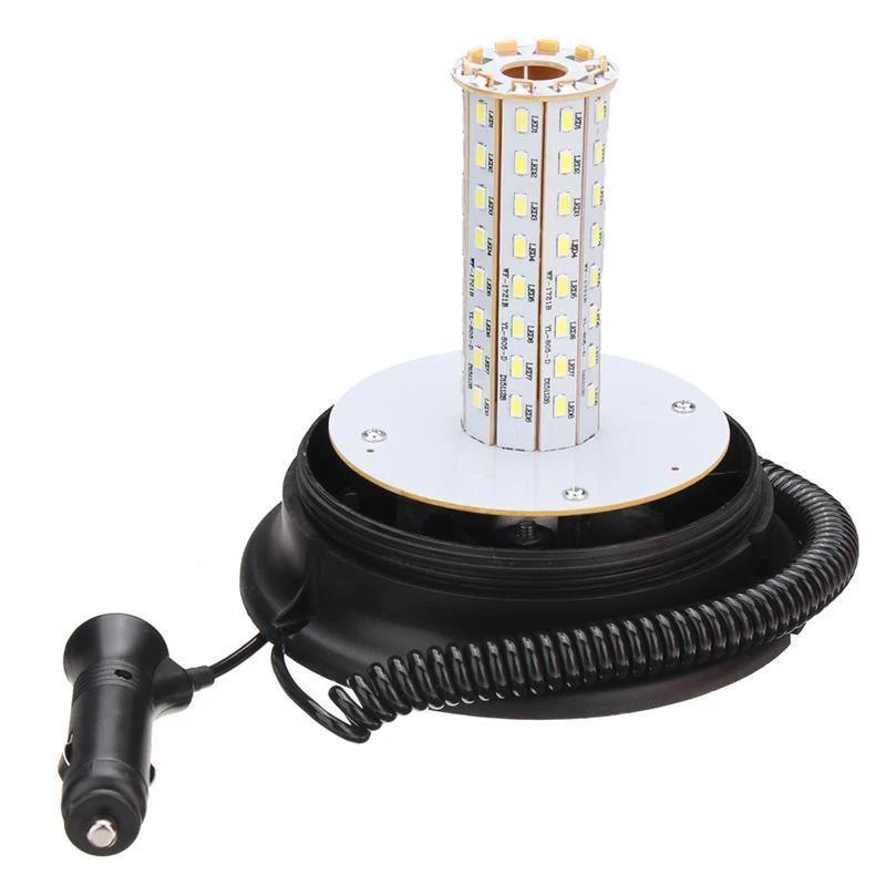 80 LED-Magnethalterung Rotierendes, blinkendes Bernsteinkuppel-Wiederherstellungswarnlicht Verkehrssicherheit