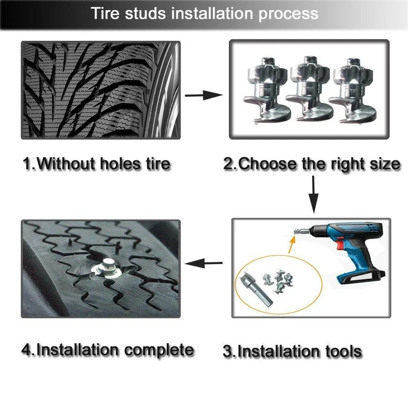 100PCS Autoreifen Bolzen Schraube Schneekarbid Spikes für Reifen Winter Roadway Safety Reifen Schnee Anti-Rutsch-Kette für Auto SUV