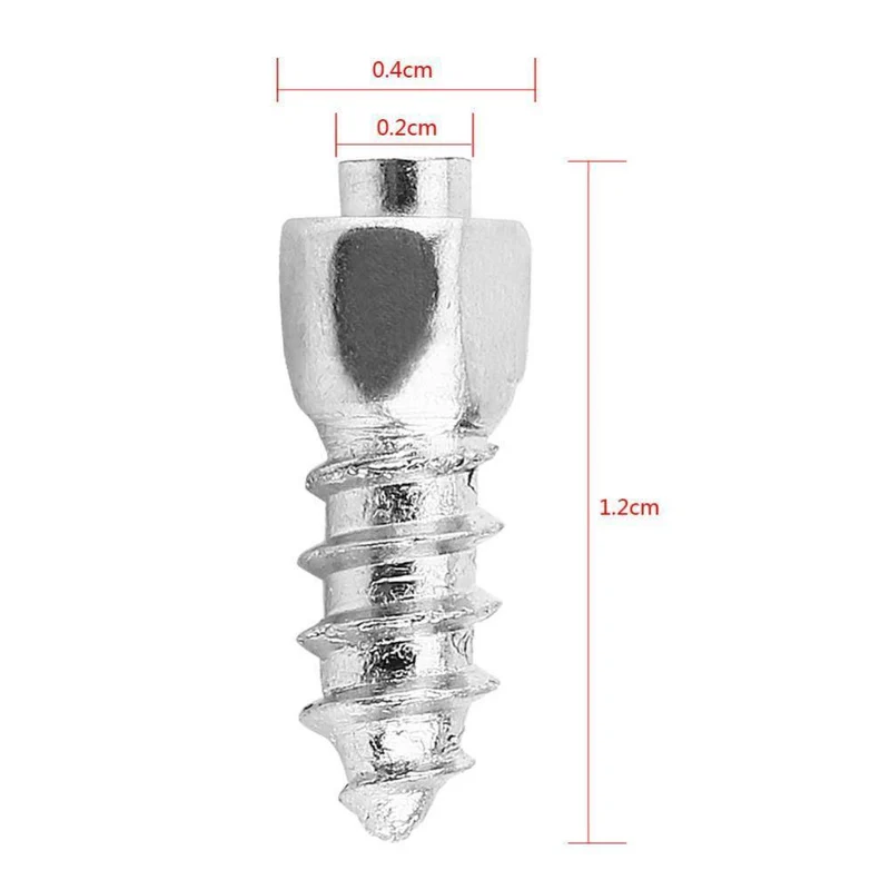 100 Pcs Stud Screw 12mm Auto Auto SUV ATV Rutschfeste Schraube Stud Wheel Reifen Snow Reifen Spikes Trim Winter Roadway Safety Reifenketten