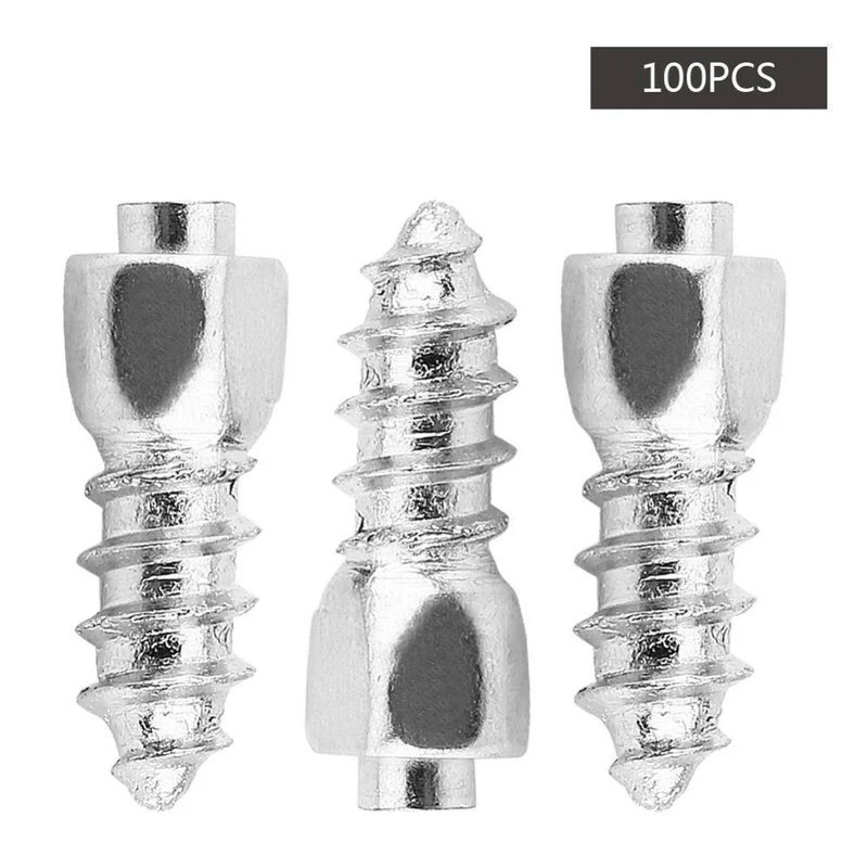 100 Pcs Stud Screw 12mm Auto Auto SUV ATV Rutschfeste Schraube Stud Wheel Reifen Snow Reifen Spikes Trim Winter Roadway Safety Reifenketten