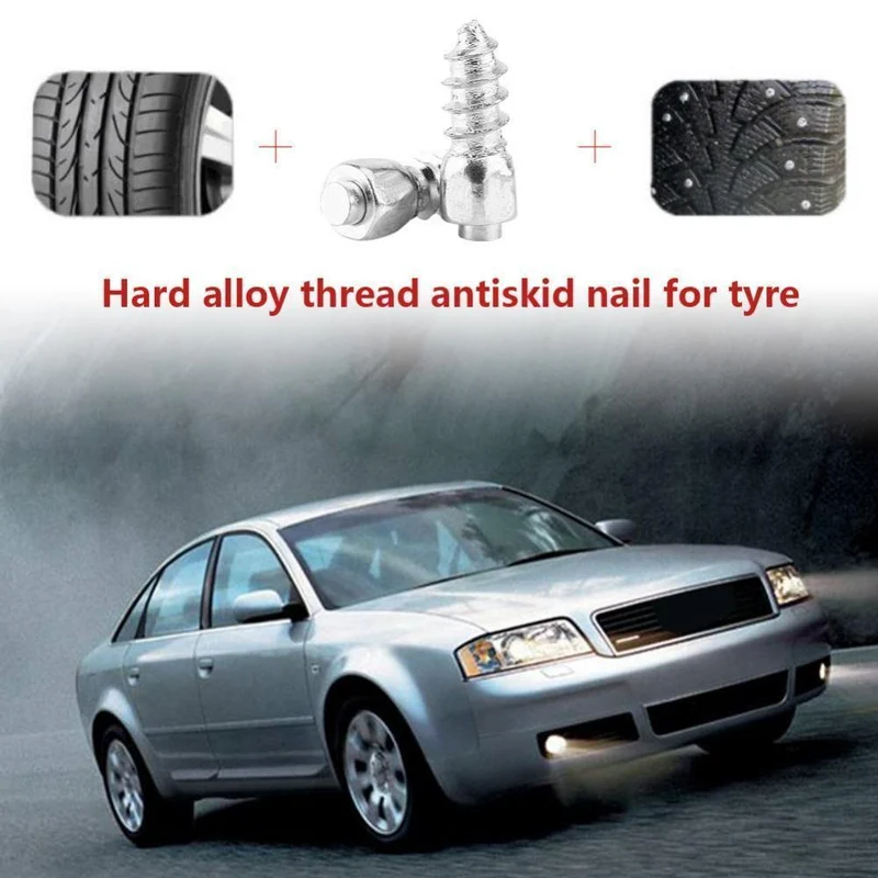 100 Pcs Stud Screw 12mm Auto Auto SUV ATV Rutschfeste Schraube Stud Wheel Reifen Snow Reifen Spikes Trim Winter Roadway Safety Reifenketten