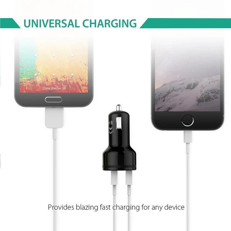 Autoladegerät Schnellladung 3.0 Fast QC3.0 USB Autoladegerät für iPhone Xiaomi mi7 Samsung s8 als Aukey Autoladegerät