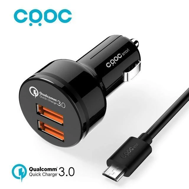 Autoladegerät Schnellladung 3.0 Fast QC3.0 USB Autoladegerät für iPhone Xiaomi mi7 Samsung s8 als Aukey Autoladegerät