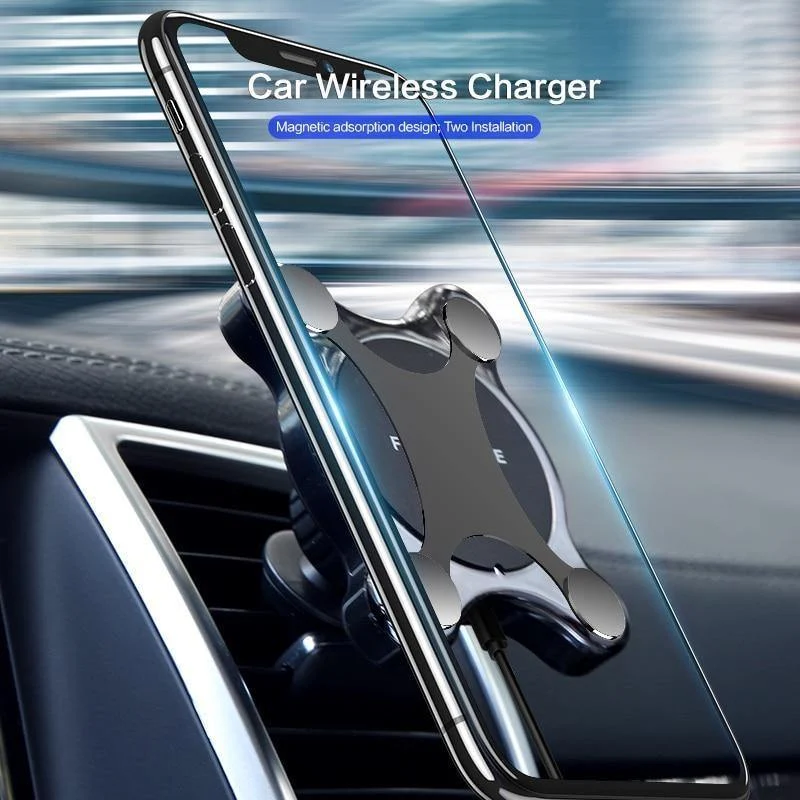 Autohalterung Qi Wireless-Ladegerät für Samsung Galaxy S9 Note 9 Drahtloses Laden Autotelefonhalter Ständer für iPhone XS MAX X